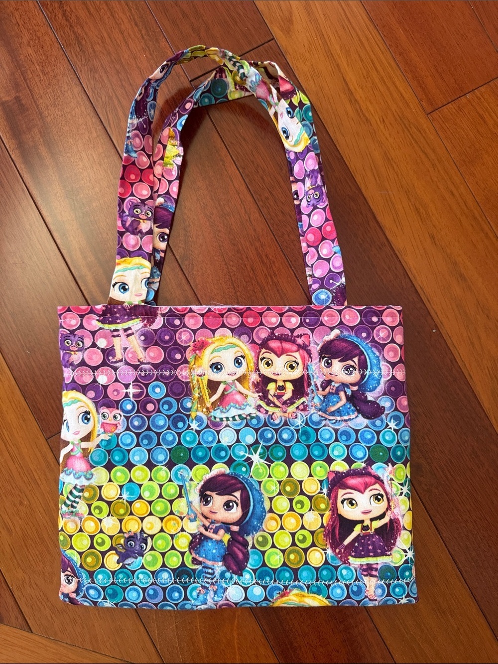 Colorful Rainbow Cartoon Character Tote Bag